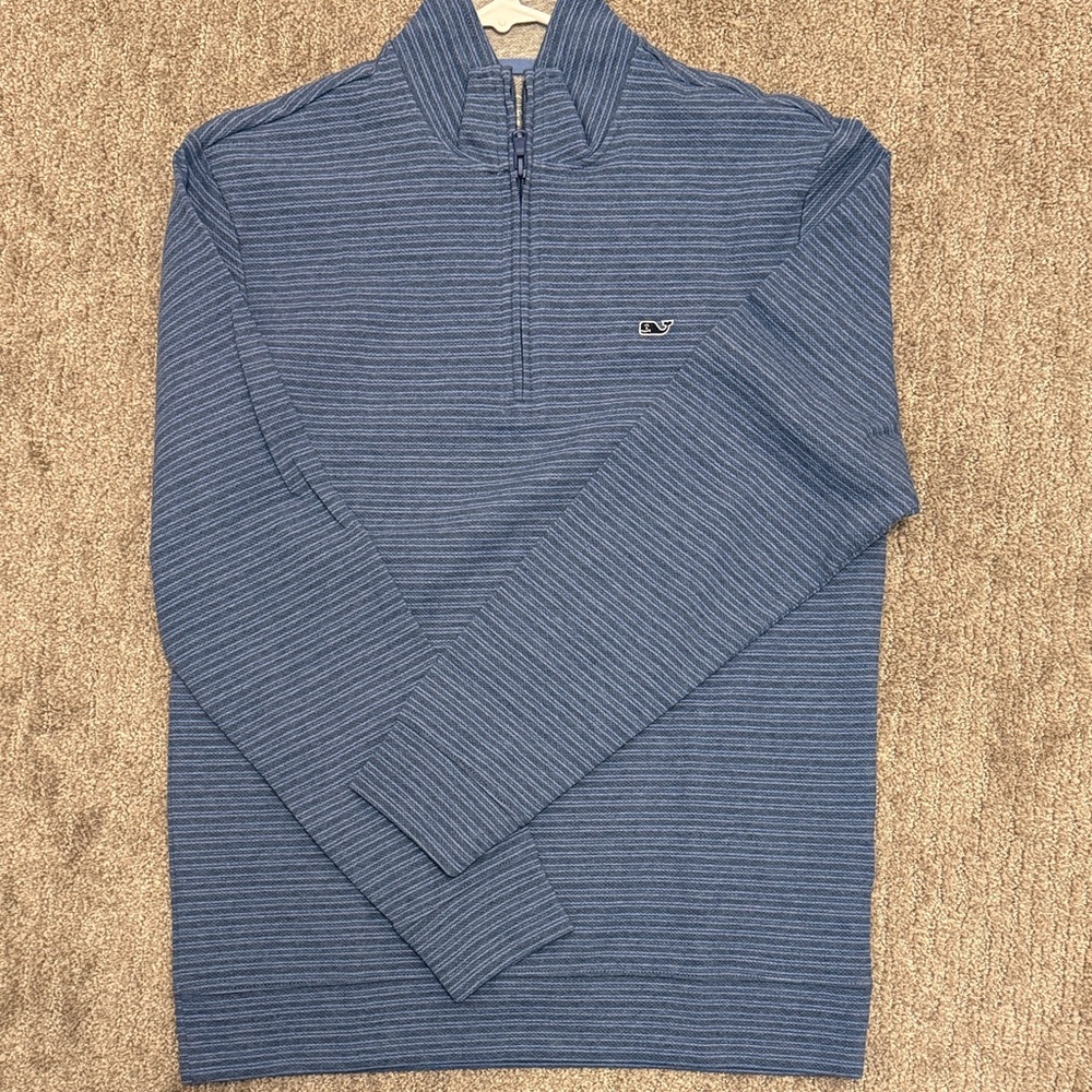 Vineyard Vines Men's Blue Zip-Up Sweater